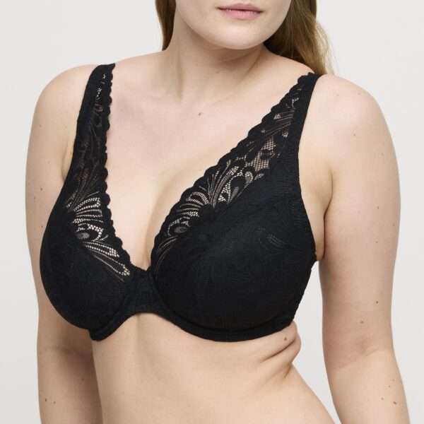 RUPI zwart plunge bh halve mousse cups