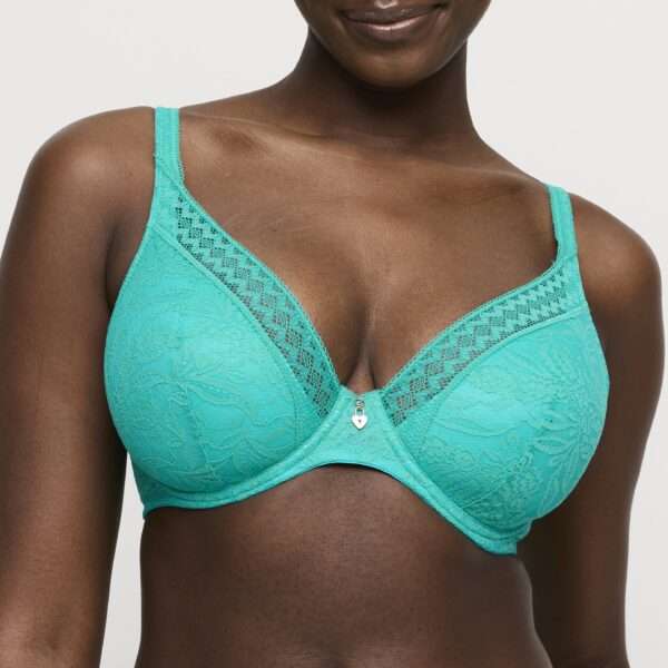 PALERMO Sunny Teal plunge bh halve mousse cups