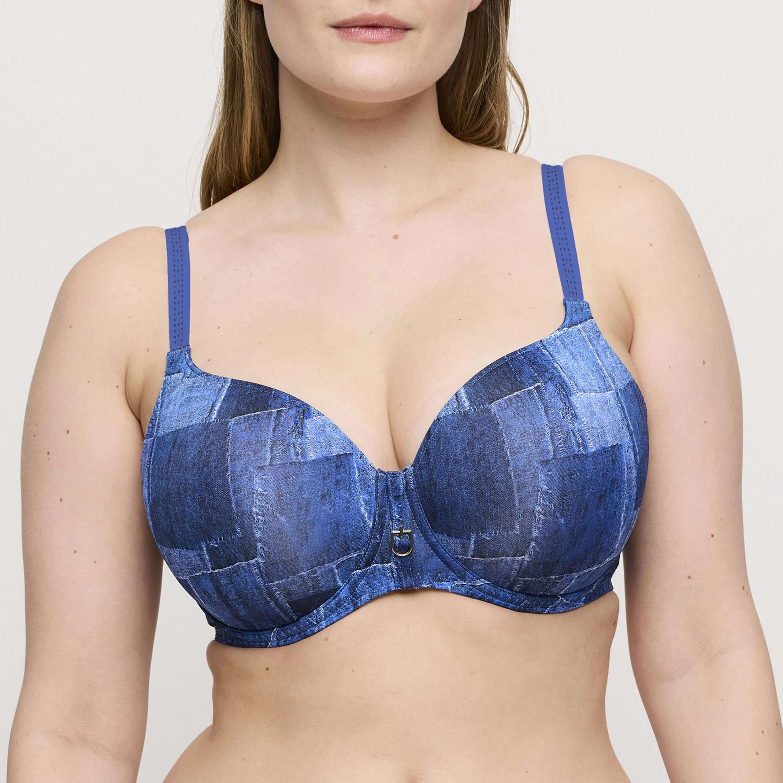 MAUNA Twill Blue voorgevormde bh - hartvorm