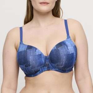 MAUNA Twill Blue voorgevormde bh - hartvorm