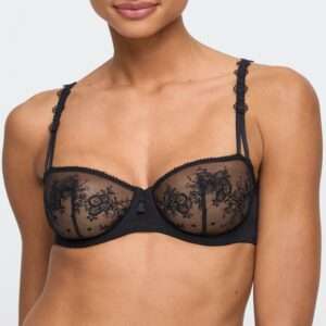 ANNAELLE zwart balconette bh verticale naad