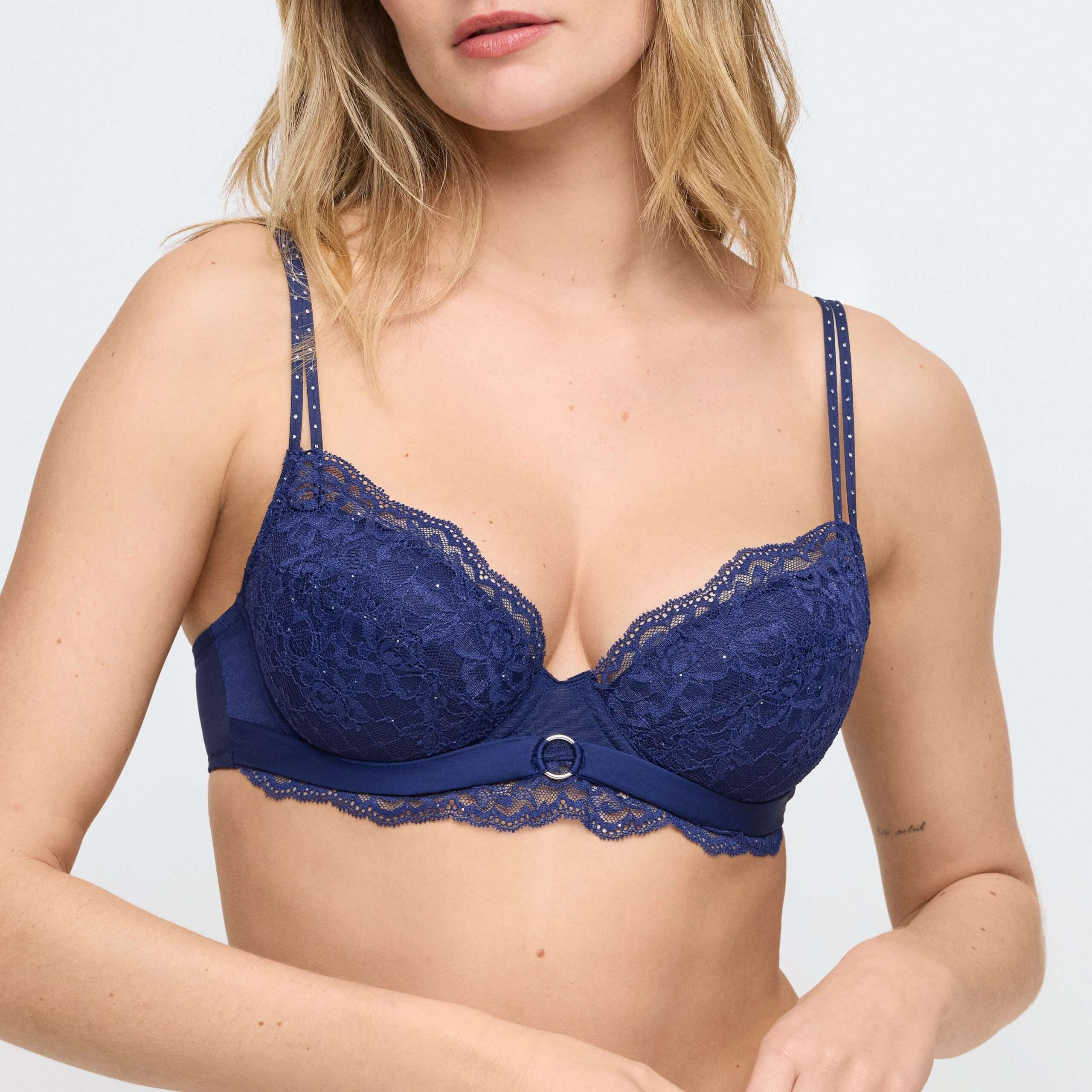 MUSEA saffier blauw push-up bh uitneembare pads