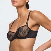 ANNAELLE zwart balconette bh verticale naad