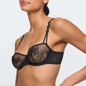 ANNAELLE zwart balconette bh verticale naad