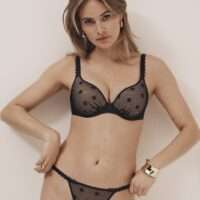 DAISY zwart voorgevormde bh - hartvorm