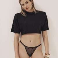 DAISY zwart mini string DAISY zwart mini string