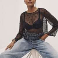 DAISY zwart topje zonder cups