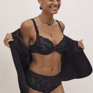 CYRILE zwart push-up bh uitneembare pads