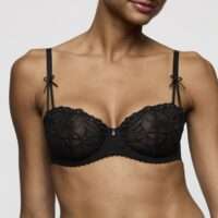 NOOVA zwart balconette bh verticale naad