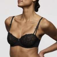 NOOVA zwart balconette bh verticale naad