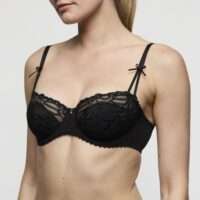 NOOVA zwart balconette halve mousse cups