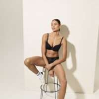 CYRILE zwart voorgevormde bh - hartvorm