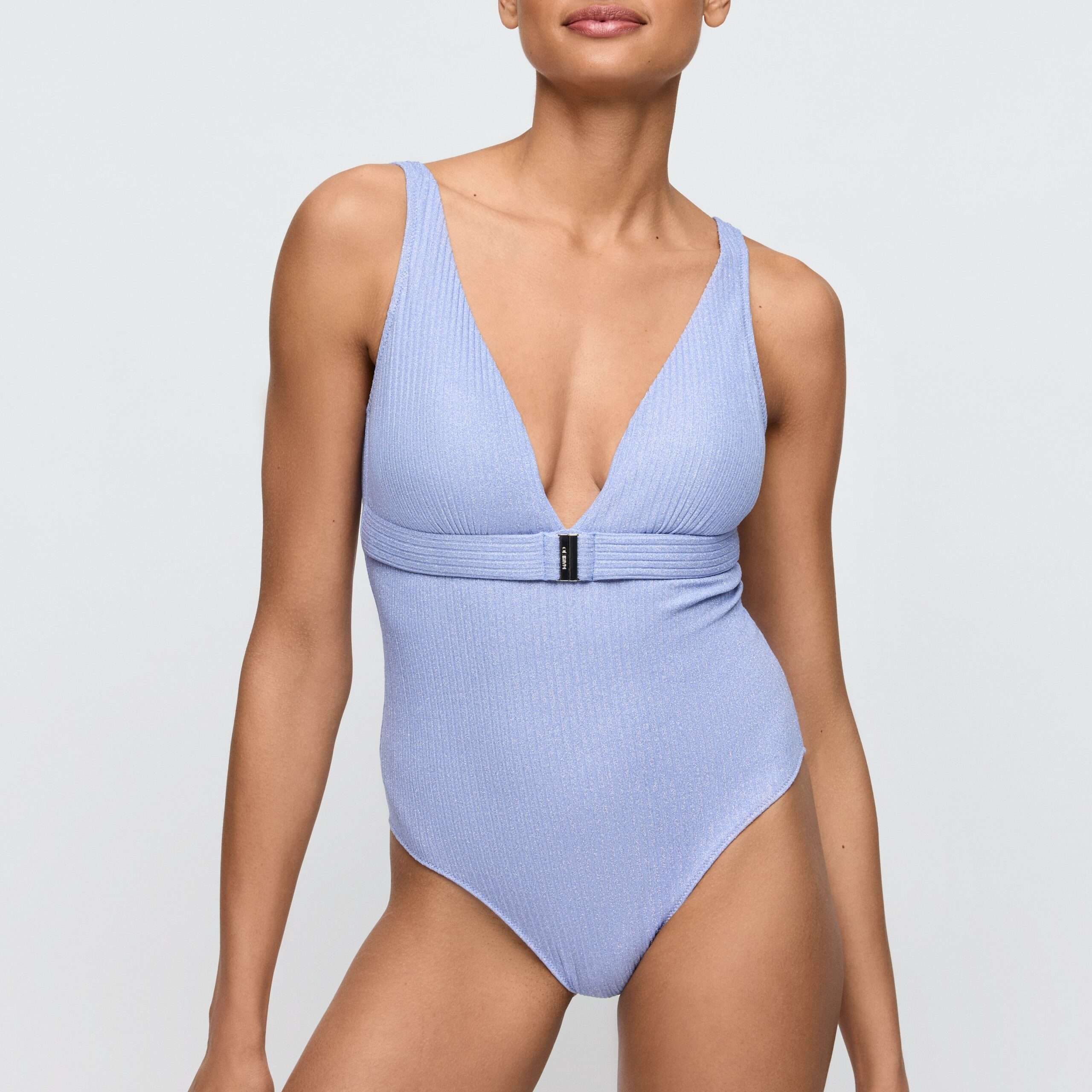 TINJIS Sparkling dusk plunge badpak zonder beugels TINJIS Sparkling dusk plunge badpak zonder beugels