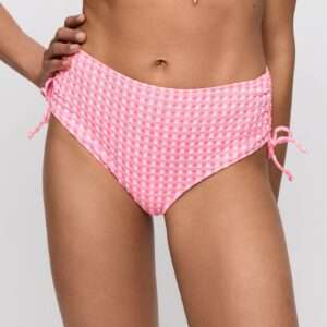 MARY LYNN Rose Gingham bikini tailleslip met koordjes