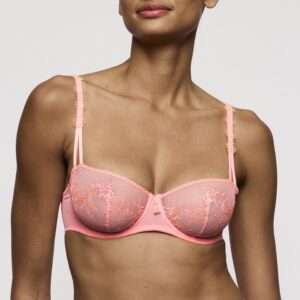 ANNAELLE Neon Peach balconette bh verticale naad